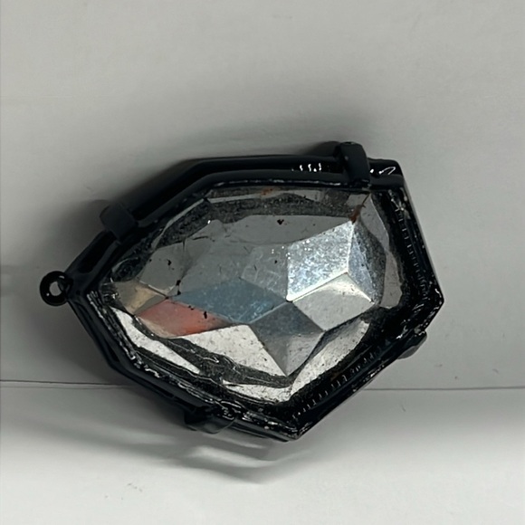 Coffee Brown Large Faceted Stone in Black Metal Cage Pendant - Picture 7 of 7